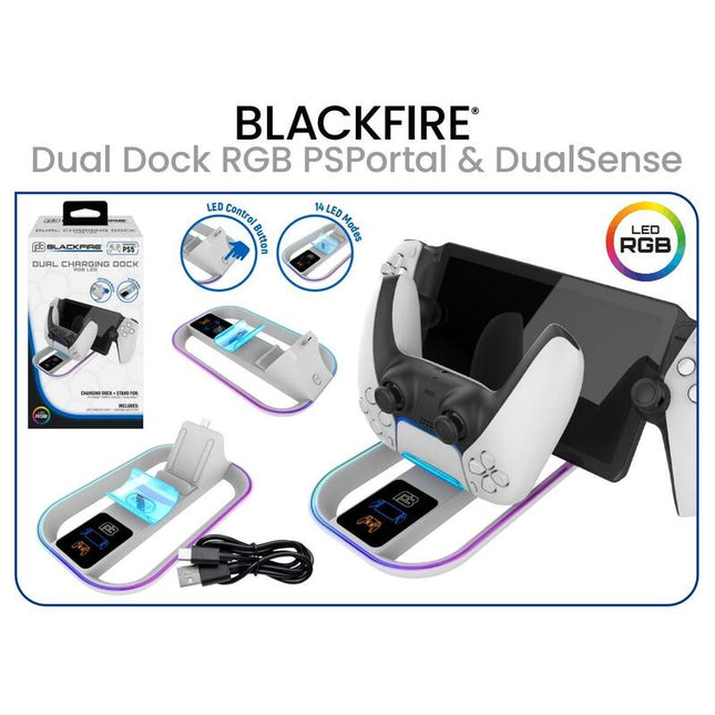 Base Carga Rgb Ps Portal + Dualsense