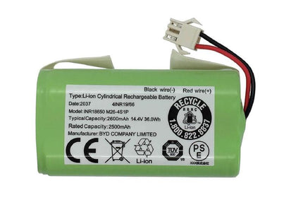 Batería Para Robot Aspirador Ilife A4s 4s1p 004 Green 14,4v 2800mah