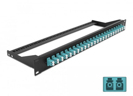 Delock 19" Lwl Patchpanel 24 Port Lc Duplex Aqua
