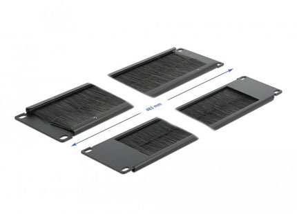 Delock Tira De Cepillo Para Administración De Cables De 19" 2u Negro