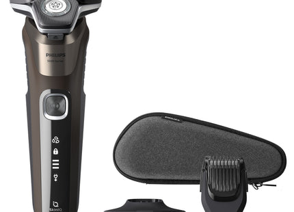 EAN 8720689008600 - Philips SHAVER Series 5000 S5886/38 afeitadora Máquina de afeitar de rotación Recortadora Negro, Marrón imagen 1