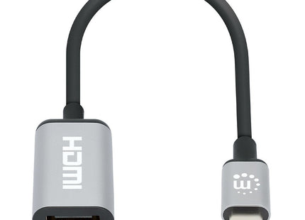 EAN 766623153706 - Manhattan 153706 adaptador de cable de vídeo 0,15 m USB Tipo C HDMI tipo A (Estándar) Negro, Plata imagen 2
