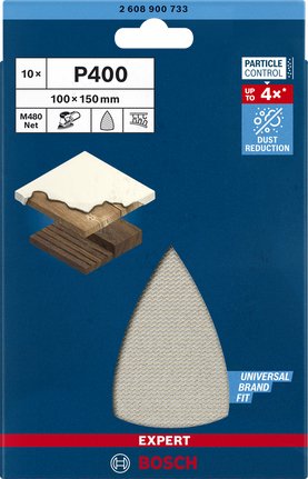 Bosch Hoja De Lija De Malla Expert M480 100 X 150 Mm, Grano 400 2608900733