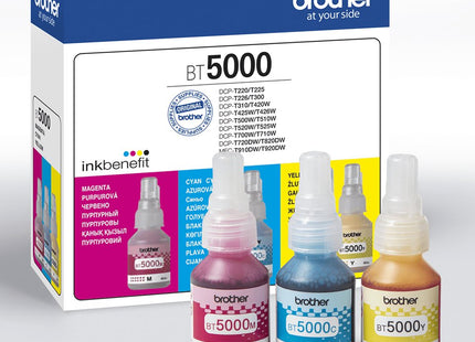 Brother Bt5000 Ink Bottle Value Pack 1x C M Y