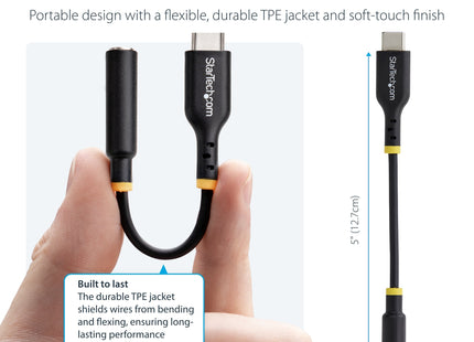 EAN 0065030898225 - StarTech.com USBCAUDIO2 cambiador de género para cable USB Type-C 2.0 3.5 mm Negro imagen 10