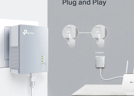 Tp-Link Tl-Pa411kit Mini Adaptador Powerline Av600
