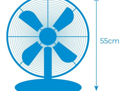 Ventilador De Sobremesa Cromado 60w  Ø Aspas 40 Cm Edm