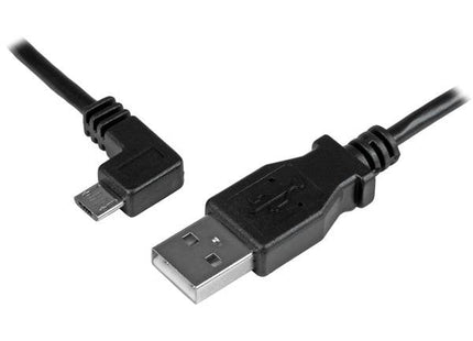 Startech.Com Cable De 0,5m Micro Usb Acodado A La Izquierda Para Carga Y Sincronización De Smartphones O Tablets