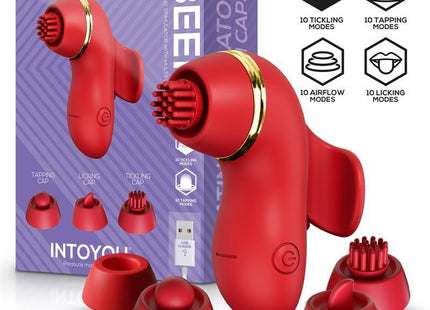 Beeny Estimulador Con 4 Cabezales, Succión, Tapping, Tickling Y Licking