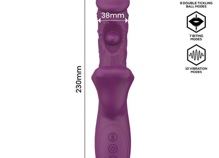 Bella Vibrador Doble Bola Cosquilleante Y Mordisqueo 3 Motores