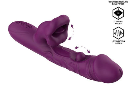 Bella Vibrador Doble Bola Cosquilleante Y Mordisqueo 3 Motores