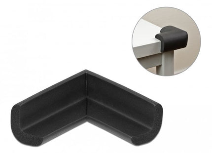 Delock Protector De Bordes De Espuma Autoadhesivo 56 X 56 X 22 Mm Negro