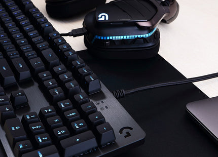 Teclado Inglés Logitech G G512 Carbon Lightsync Rgb Mechanical Gaming Keyboard With Gx Red Switches Usb Carbono