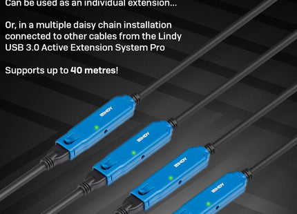 Lindy 20m Usb 3.0 Extensión Activa Pro
