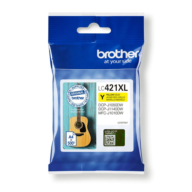Tinta Original Brother Lc-421xly Lc421xly Alta Capacidad  Amarillo
