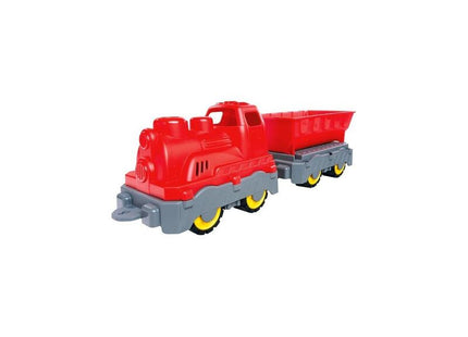 Big Power Worker Mini Tren (45 Cm)  Locomotora De Juguete Con Carro Basculante Rojo Y Gris