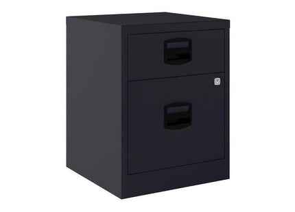 Bisley Cajoneras Metalicas 1 Cajón Personal + 1 Cajón Archivo A4 Móvil Fondo 40cm Antracita ( Montado)