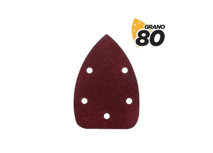 Blim Pack De 10 Lijas Con Velcro Para Lijadora Bl0124 - Grano 80 - Formato Triangular