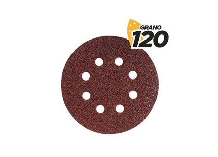 Blim Pack De 10 Lijas Con Velcro Para Lijadora Bl0136 - 125mm - Grano 120 - Formato Circular