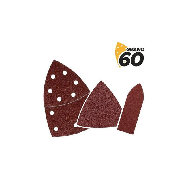 Blim Pack De 9 Lijas Con Velcro Para Lijadora Bl0137 - Grano 60 - 3 Formatos