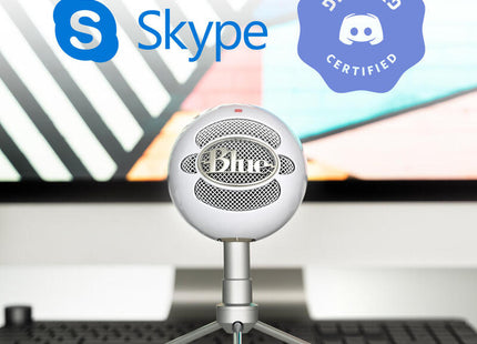 Blue Microphones Snowball Ice Micrófono De Superficie Para Mesa Blanco