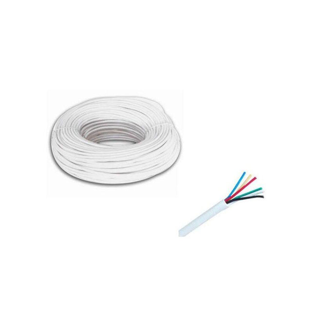Bobina 100 M De Cable De Alarma De 6 Hilos
