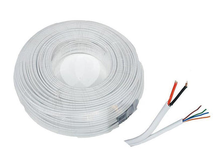 Bobina 100 M De Cable De Alarma Siamés De  6 Hilos ( 4 X 0, 22 + 2 X 0,75 )