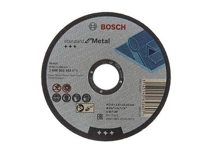 Bosch Disco De Corte Estándar Para Metal 115 X 1,6 Mm 2608603163