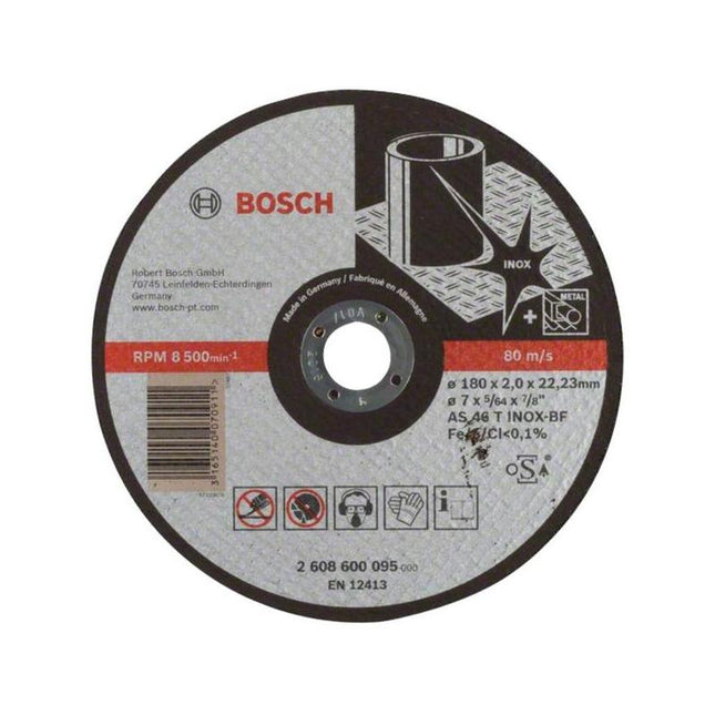 Bosch Discos De Corte Expert Para Inox, 180x2mm, Rectos 2608600095
