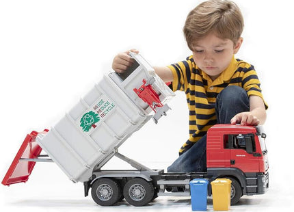 Bruder Man Tgs Camión De Basura Con 2 Cubos De Basura