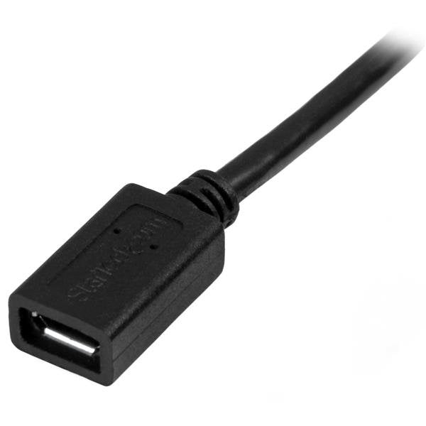 Startech Cable Micro Usb 2.0 M/H (Alargo) 0.50m Negro Usbubext50cm