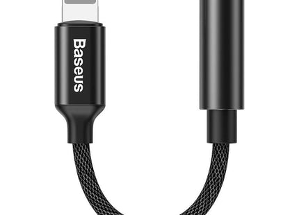 Cable Adaptador Lightning Audio De 3,5 Mm 10cm Negro