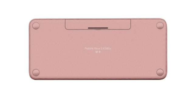 Teclado Inglés Logitech Pebble Keys 2 K380s Rf Wireless + Bluetooth Qwerty Internacional De Ee.Uu. Rosa