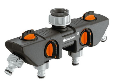 Gardena 8194-20 Distribuidor De Cuatro Vías Para Manguera Gris, Naranja 1 Pieza(S)