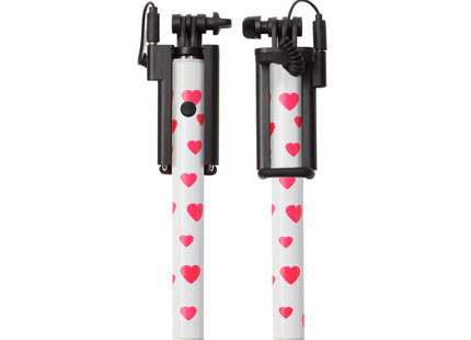 Palo Selfie Ultron Hot Shot Corazón Blanco Rosa