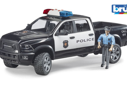 Camioneta De Policía Brother Ram 2500 Blanco/Negro, Incluido Oficial De Policía 4001702025052