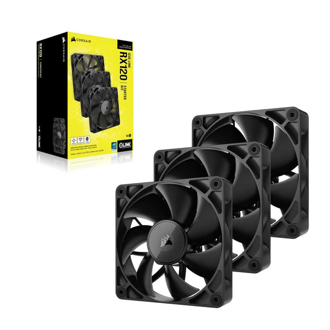 EAN 0840006680840 - Corsair iCUE LINK RX120 Carcasa del ordenador Ventilador 12 cm Negro 3 pieza(s) imagen 2