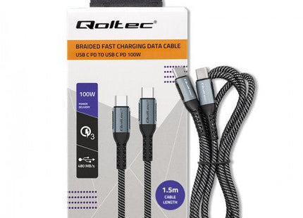EAN 5901878523583 - Qoltec 52358 cable USB USB 2.0 1,5 m USB C Negro imagen 3