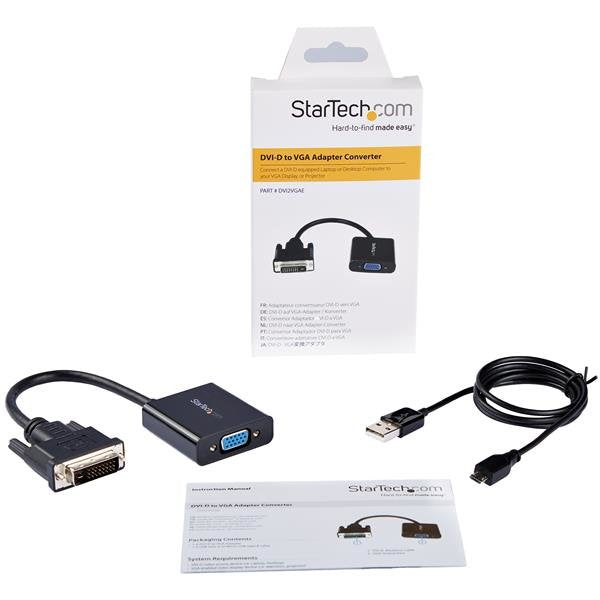 Startech Convertidor Activo  Dvi-D  A  Vga 1080p -1920x1200  Dvi2vgae