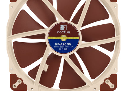 EAN 9010018100068 - Noctua NF-A20 Carcasa del ordenador Ventilador 20 cm Beige, Marrón imagen 3