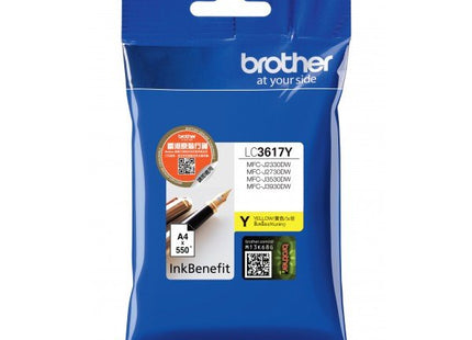 Tinta Original Brother Lc3617y Amarilla |  550pgs | Mfc-J2330dw / Mfc-J3530dw / Mfc-J3930dw