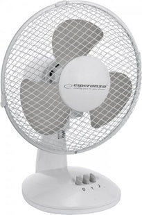 Ventilador De Sobremesa Esperanza Ehf004we 23cm Blanco / Gris