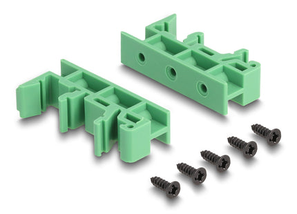 Delock 66992 Rj45 Hembra A Bloque De Terminales Con Pulsador Para Carril Din