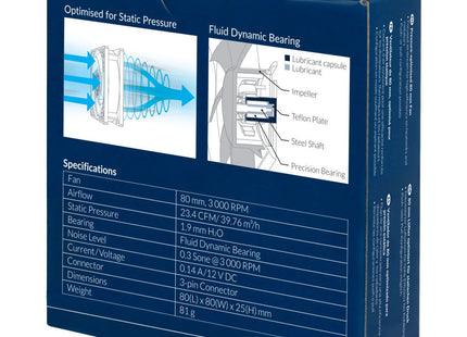 Arctic P8 Carcasa Del Ordenador Ventilador 8 Cm Negro