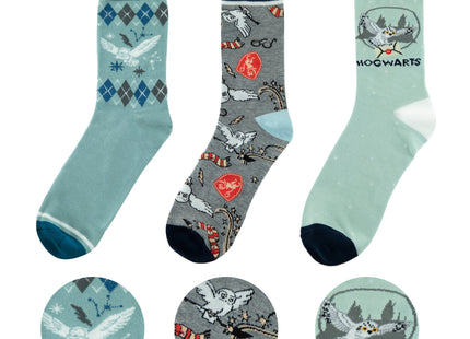 Set 3 Pares De Calcetines Cinereplicas Harry Potter Hedwig