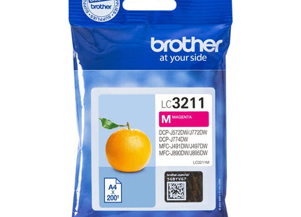 Tinta Original Brother Lc-3211m Magenta Lc3211m