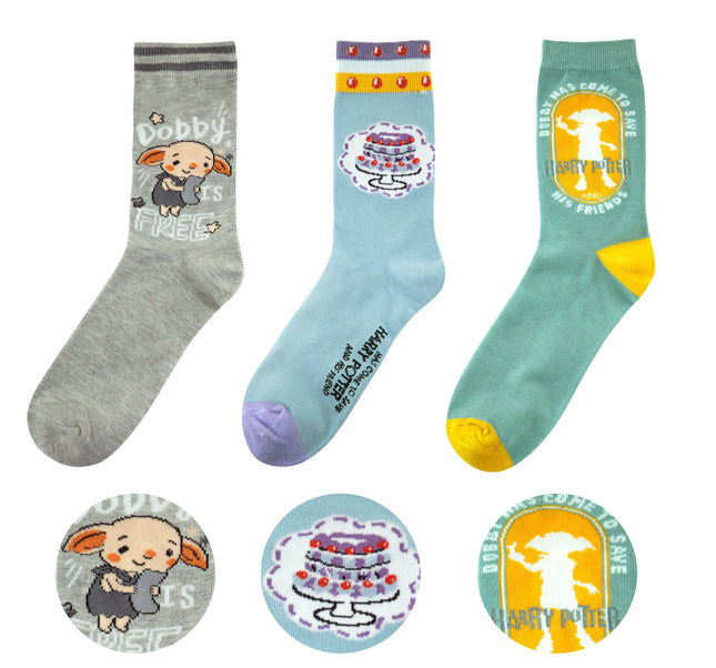 Set 3 Pares De Calcetines Cinereplicas Harry Potter Dobby