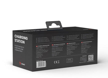 Savio Gcs-01 Estación De Carga Doble Para Pads Ps5, Dual Sense, Usb, Negro