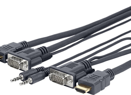 Vivolink Provgahdmifly3 Adaptador De Cable De Vídeo 3 M Vga (D-Sub) + 3,5mm Hdmi Tipo A (Estándar) Negro