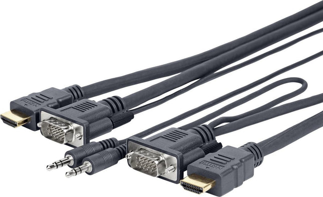 Vivolink Provgahdmifly5 Adaptador De Cable De Vídeo 4 M Vga (D-Sub) + 3,5mm Hdmi Tipo A (Estándar) Negro